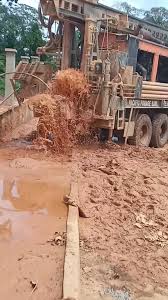 Image illustrant une foreuse géotechnique sur un chantier